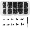 600 Pcs M2 M2.5 M3 Black Laptop Micro Assorted Screw,