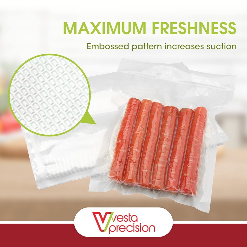 Vacuum Seal Bags by Vesta Precision - Clear and Embossed