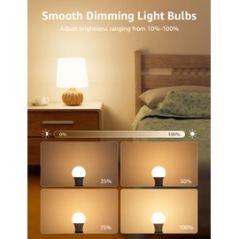 Lepro Dimmable LED Light Bulbs 60 Watt Equivalent, 9.5W 800LM Soft Warm White 2700K, A19 E26 Standard Medium Base, UL FCC Listed, 15000 Hour Lifetime, 5 Packs