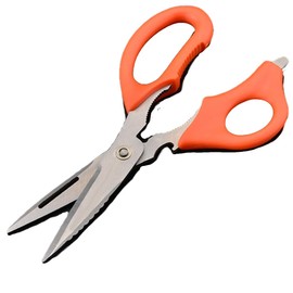 Edward Tools CleanCut All Purpose Shears 9” - Stainless Steel Kitchen Scissors for Poultry, Meat, Herbs, Utility - Dishwasher Safe - Heavy Duty Sharp Blade Cuts Wire, cable, rope (1)