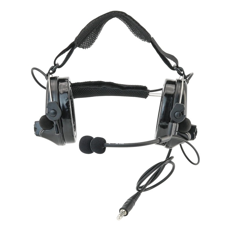 Tactical Headset with Noise Reduction/Communication Function+U94 PTT Gel Earpad Neckband