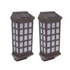 2 Sets Solar Wall Sconce LED White Light Intelligent Control