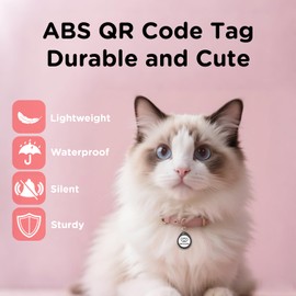 WhoseID QR Code Dog ID Tag, Scannable QR Code Smart Pet Tag, Scan QR Receive Real Time GPS Location Alert, Modifiable Pet Online Profile, No Subscription or Fees (Black, S)