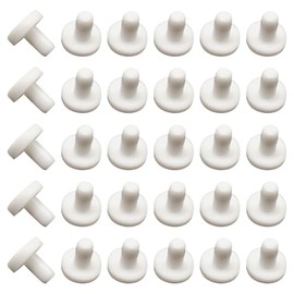 UUYYEO 200 Pcs 3 mm Plastic Screw Hole Plugs White Button Hole Plugs Furniture Hardware Hole Plugs Screw Cap Hole Covers Flush Type Hole Plug