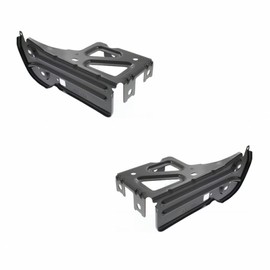 For GMC Sierra 1500 2014 2015 2016 Bumper Face Bar Brace Driver and Passenger Side | Pair | Rear | w/Corner Step | Steel | CAPA Certified | For GM1166127, GM1167127 | 191275731864, 23108149