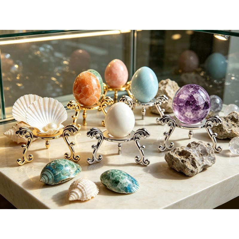 20Pcs Silver Crystal Ball Stand for Displaying Crystal Glass and