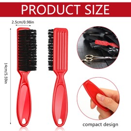 Patelai 12 Pcs Barber Clipper Brush Blade Trimmer Cleaning Brush for Fades Nail Neck Duster Manicure Salon(Red, Black, Gold, White)