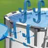 KIXILO Poolside Pool Leaf Skimmer Net Holder- 2PCS Pool Hooks