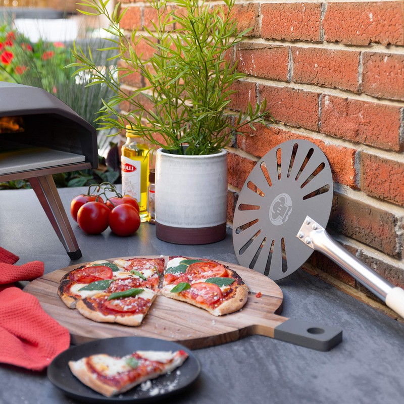 Chef Pomodoro Aluminum Turning Pizza Peel with Detachable Wood Handle