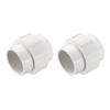 sourcing map 2 Pcs 1.5" Union PVC Coupling Pipe Fitting