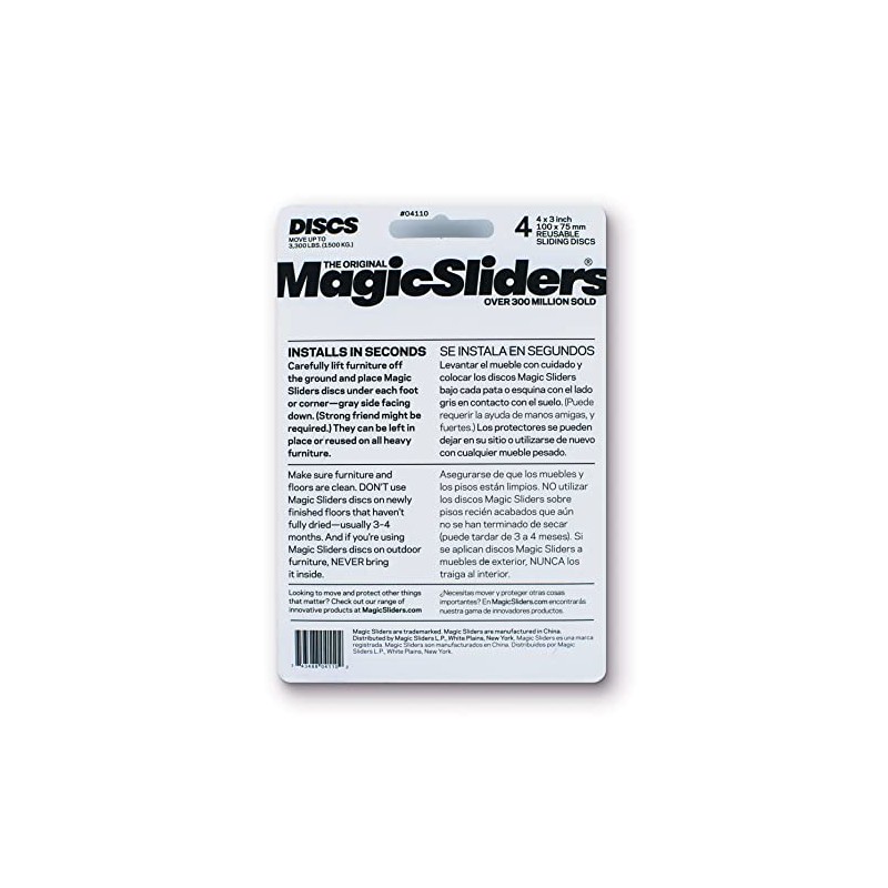 Magic Slider Self-Adhesive Furniture Sliders Heavy-Duty Sliding Disc Pads for