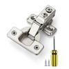 Ravinte 4 Pack 2 Pairs 1/2 Inch Overlay Brushed Nickel