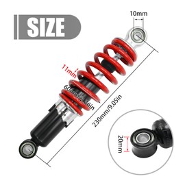 SYOWADA 230mm Front Shock Absorber Shocker Suspension Replacement for Quad ATV Spring Damping 2PCS