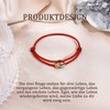 QianSiLi Three Tone Red Lucky Bracelet with Ring Bracelet for