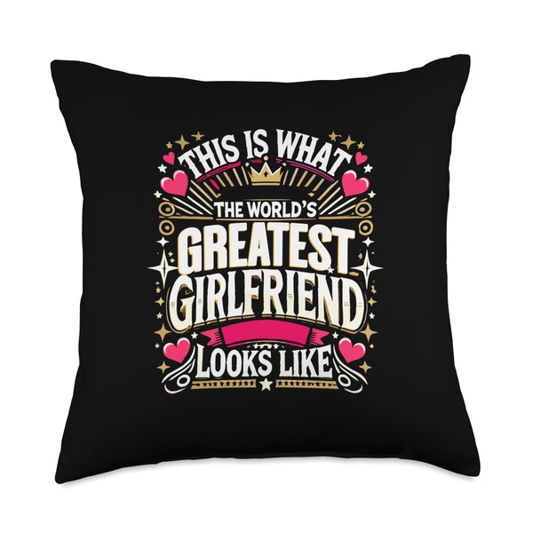Funny Girlfriend National Girlfriend Day Best GF Couple Throw Pillow