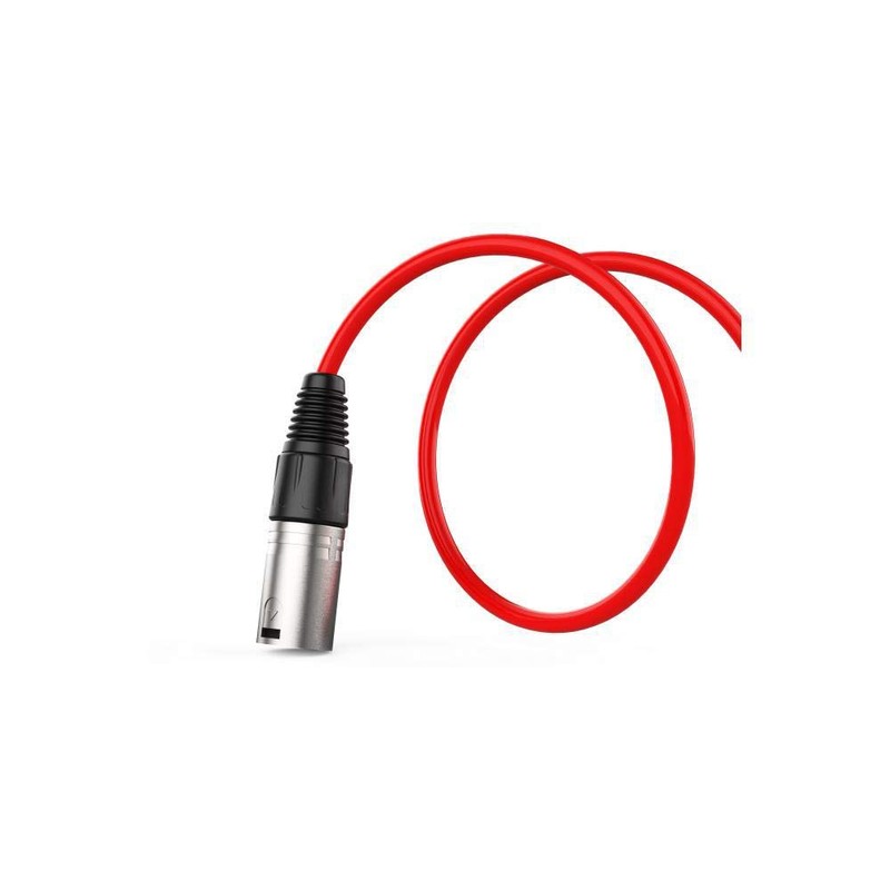 XLR Male to XLR Female Cable, 10 feet, Red, XLR10