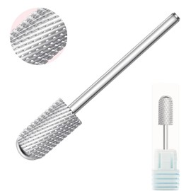 ERUIKA Safety Nail Drill Bits,3/32'' Smooth Round Top Large Barrel Shape Carbide Bits,Efile Electric File for Manicure Pedicure Cuticle Gel Polishing,Beginner Series Bits(Round Top Barrel, Extra Fine)