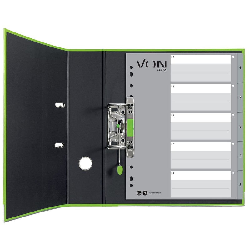 VON Leitz Pack of 10 A4 Number Indexes, 1-5 Numbered