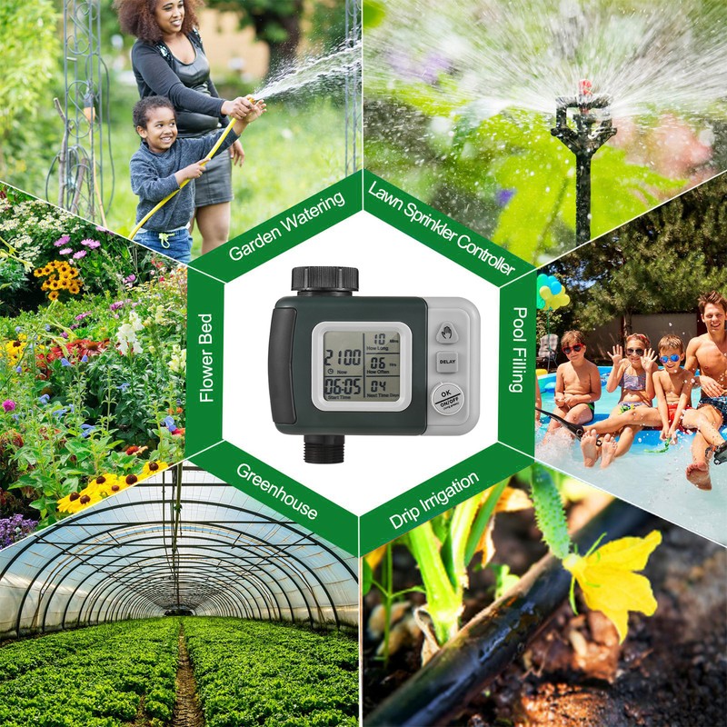 Digital Automatic Watering Timer Programmed Garden Irrigation Timer Hose Faucet