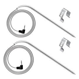 2-Pack Replacement for Masterbuilt Meat Temperature Probe with Grill Clips, Compatible with Masterbuilt Gravity Series 560/800/1050 XL & Digital Charcoal Grill + Smokers