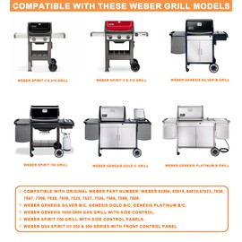 7658 Grill Replacement Parts for Weber Spirit 2 Griddle, Weber GS4 Spirit II/I 200 & 300 SER, Spirit II E-310 II E-210, Genesis Silver B/C 1000-5000 Griddle Insert,for Weber Griddle 7597 Grill Plate