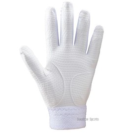 Baseball Zet Gloves, Batting Gloves, Adult, General, Ambidextrous, Impact Zet, Batting Grab, Ambidextrous, High School Baseball, BG19202HS ZETT Baseball Equipment, Swallow Sports (1100), White, M (24