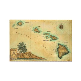 CafePress Hawaii Map Rectangle Magnet, 3"x2" Refrigerator Magnet