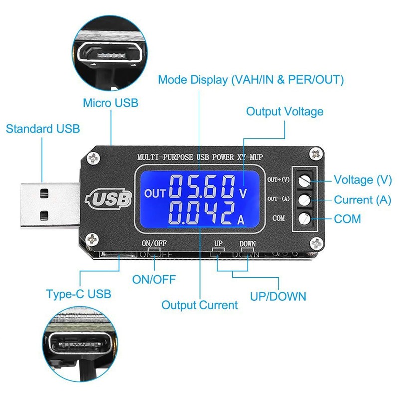 ​​KEAcvise DC-DC CNC USB Boost/Buck Power Regulator Module, 3.5V-12V to