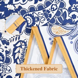 Yinhua Yinhua Blue and White Table Cloth Rectangle Table 60 X 84 Inch, Tablecloths for 6 Foot Rectangle Tables, Outdoor Tablecloth for Parties, Waterproof Fabric Oblong Polyester Tablecloths