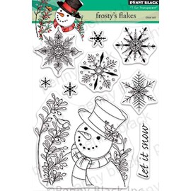 PENNY BLACK INCORPORATED PENNY BLACK CLR STMP FROST FLAK, Frosty's Flakes 5"X6.5"