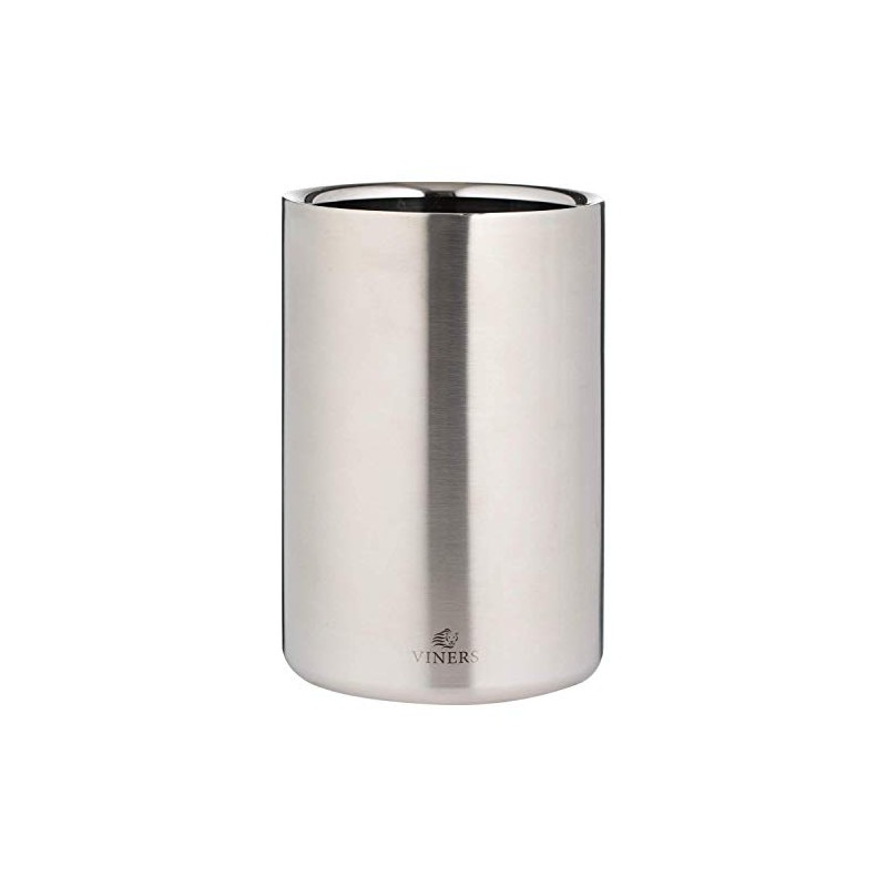 Viners Barware Wine Cooler Double Wall Silver 1.3L, Stainless Steel
