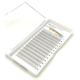 Volume Fans Long Stem Premade 3D Eyelashes Extensions 0.07 Thick Handmade Individual Eyelashes Mink Wispy Premade Fans Clusters (3D 0.07 Long Stem C 13mm)