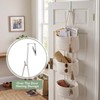 Wall Hanging Rope Baskets 3-Tier Boho Organizers (White & White,