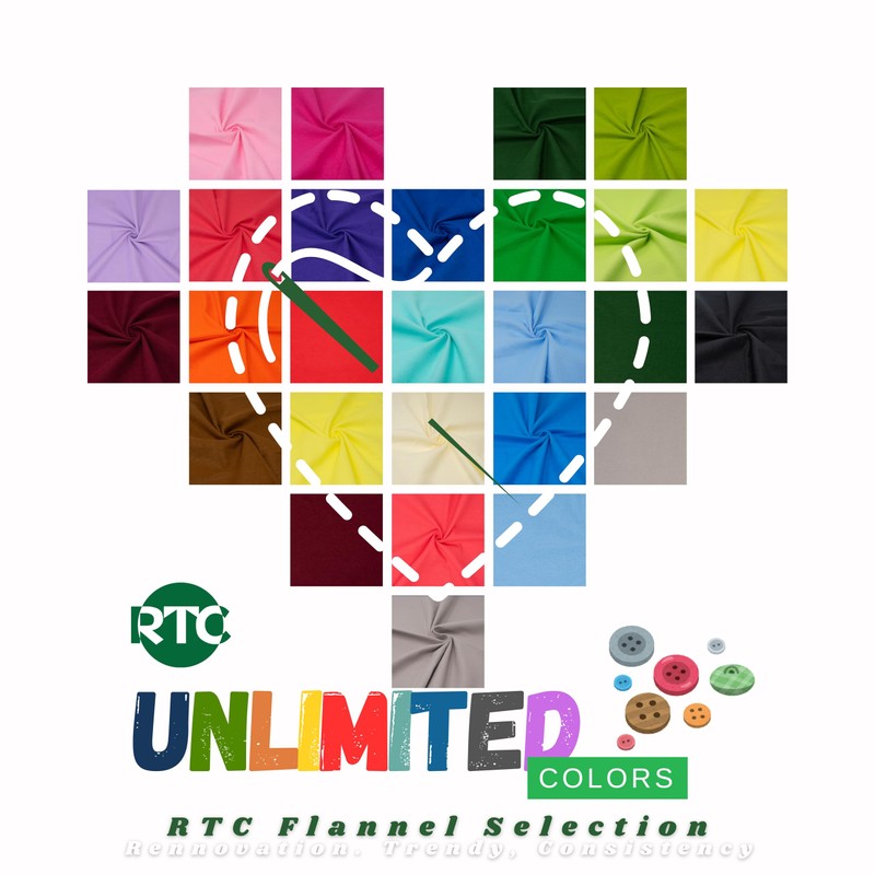 RTC Fabric 100% Cotton Solid Flannel, Lime Green 8 Yard