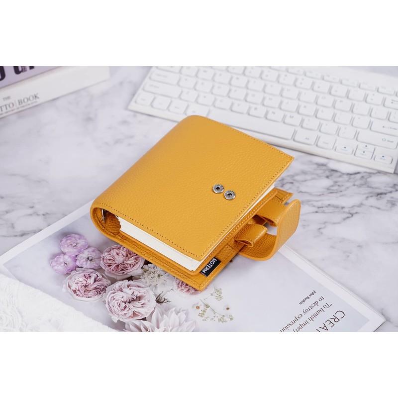Moterm Pocket Luxe Ring Planner - Genuine Leather Binder Organiser