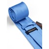HISDERN Tie Extra Long Plain Light Blue Men's Tie Handkerchief
