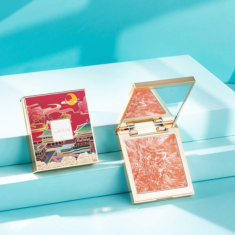 CATKIN C02 Makeup Powder Blush Coral Pink Peach High Resolution