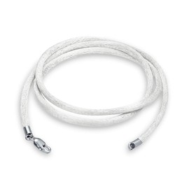 Bling Jewelry White Satin Silk Necklace Pendant Cord for Women for Men Teen .925 Sterling Silver Lobster Claw Clasp 18 Inch