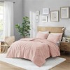 Pemberly Row 3-Piece Fabric Full/Queen Comforter Mini Set in Blush