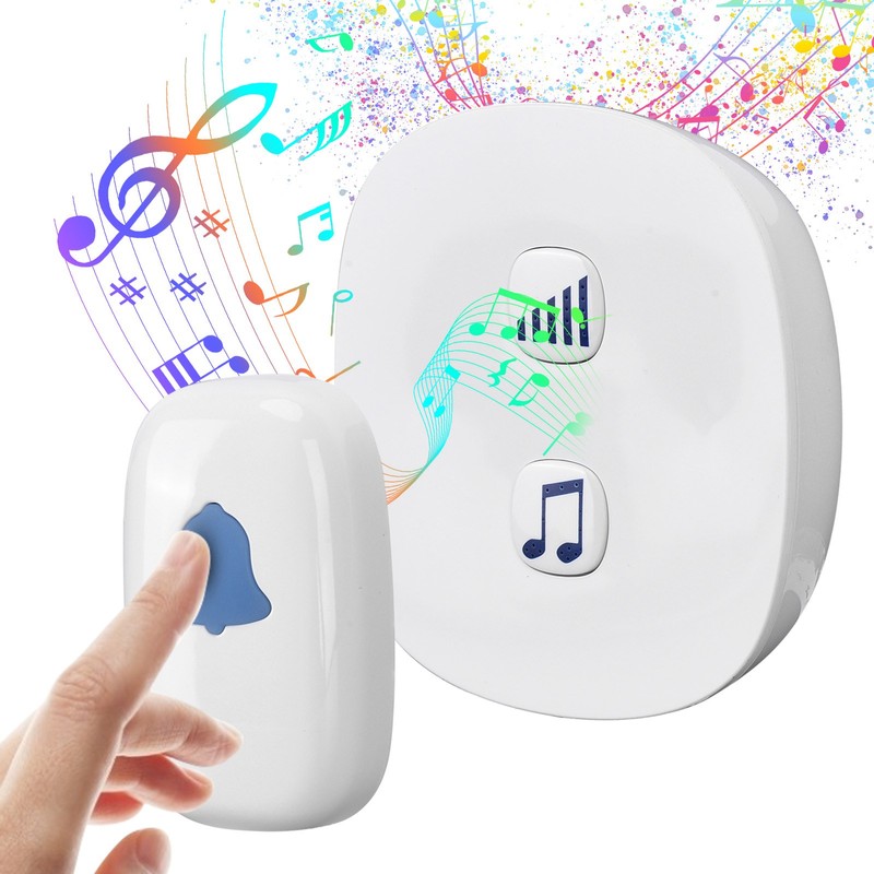 100DB Wireless Doorbell Waterproof 38 Melody Adjustable Volume 100m Range