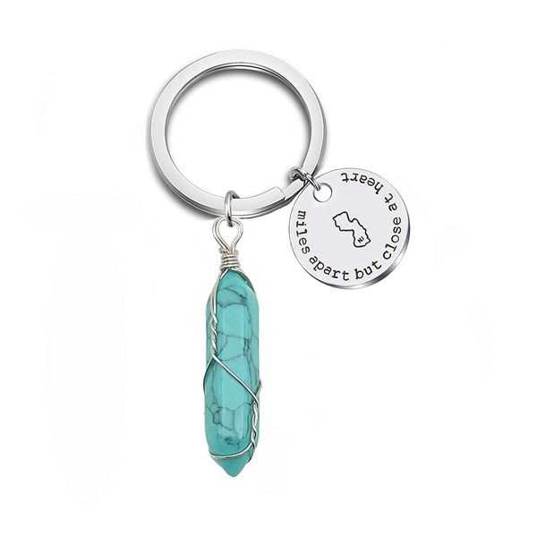 JJTZX Miles Apart but Close at Heart US State Pendant