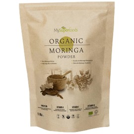 MySuperfoods MySuperfoods Organic Moringa Powder 1Kg, Rich Source of Vitamin A & Riboflavin