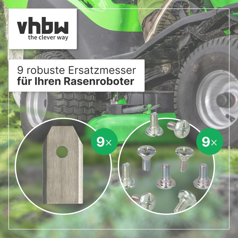 vhbw 9 x Replacement Blades Compatible with Kress Mission KR236E,