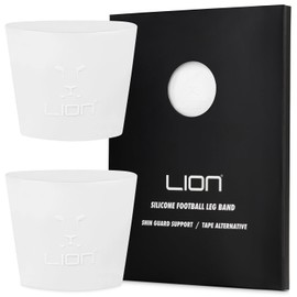 Silicone Soccer Leg Bands for Adults & Older Kids - Tape Alternative to Hold Shin Guards in Place - Variety of Colours to Match Your Team Uniform (White)