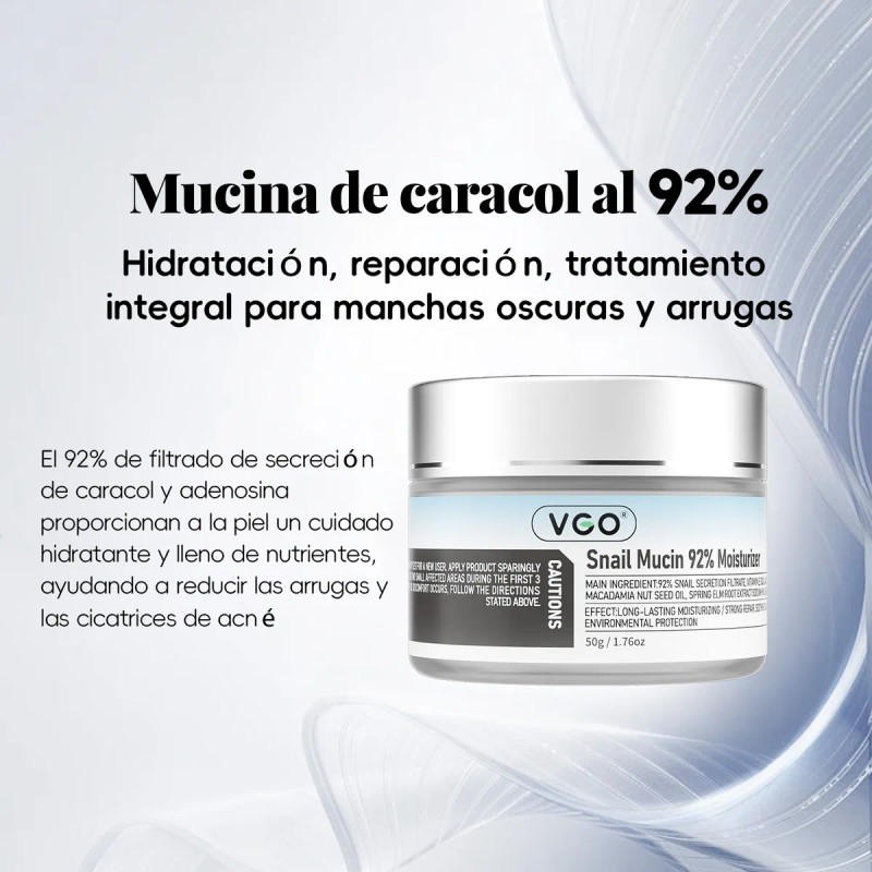 Vgo Mucina De Caracol 92% - Hidratación Intensa Reparadora