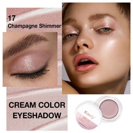 evpct Kaely Cream Eye Shadow Circle Pallette Eyeshadow Brightener, Champagne Shimmer Eye Shadow Applicator Palette Makeup Long Lasting Waterproof sombra negra para ojos para ojos brillantes 17