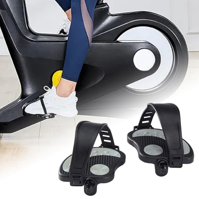 Amagogo 1 Pair of Exercise Bike Pedals with Straps Stationary