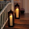 12" x 4" Large Outdoor Candles with Timer Waterproof Flickering