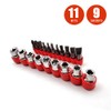 T-Handle Screwdriver and Bits 22pcs – with TPR Handle, 9