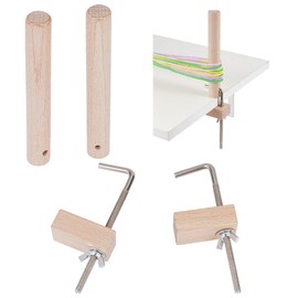 UNICRAFTALE 2pcs Wood Weaving Loom Pegs Craft Tool Multi Warping Pegs Weaving Loom Kits and Table Clamp for DIY Beginners Woven Braiding